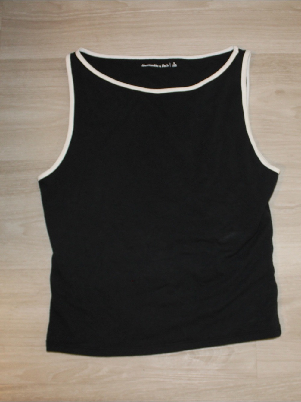 Abercrombie & Fitch Black Tank with White Trim